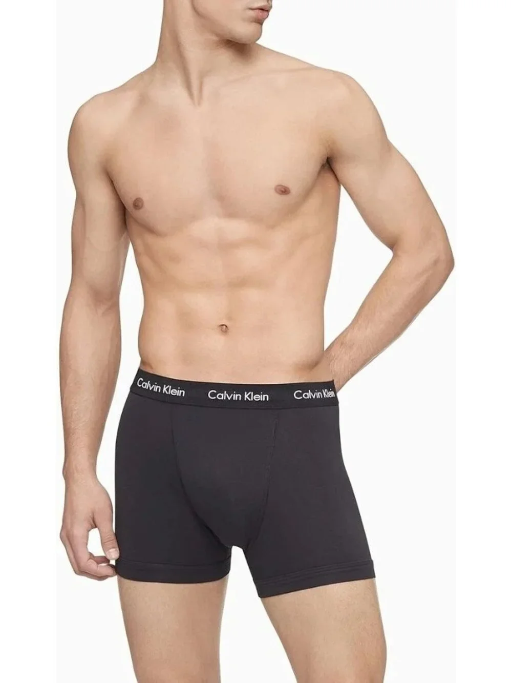 NWT Calvin Klein Men's L Black & Blue 3 Pack Boxer Briefs Microfiber